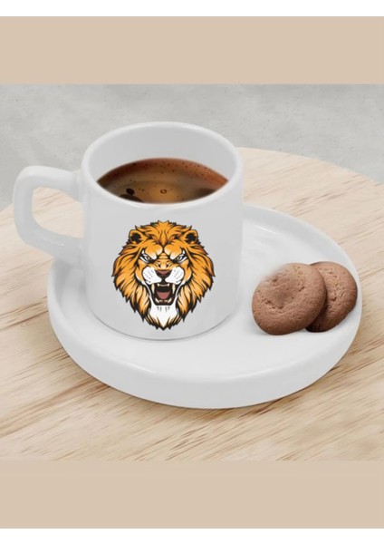 Türk Kahvesi Fincanı Aslanlı Fincan