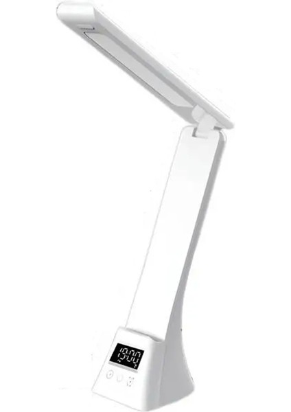 Şarj Edilebilir Masa Lambası Göze Bakan Masa Lambası LCD Ekran Katlanabilir Kol Göz Bakım Masa Lambaları Beyaz (Yurt Dışından)