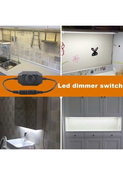 LED Çubuk Işık Dimmer, Dc 12V-24V 6A Dimmer Anahtarı, LED Çubuk Işığı, LED Halat Işığı 3528, 5050, 5630 (Siyah) (Yurt Dışından) indirimleri
