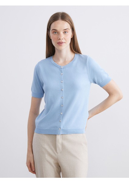 Yeni Sezon Bisiklet Yaka Kadın Triko Hırka