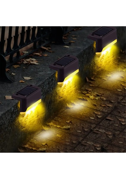 12PCS LED Güneş Adım Lambası Yolu Merdiven Açık Bahçe Işıkları Su Geçirmez Balkon Işık Dekorasyonu Veranda Merdiven Işığı, B (Yurt Dışından) indirimleri