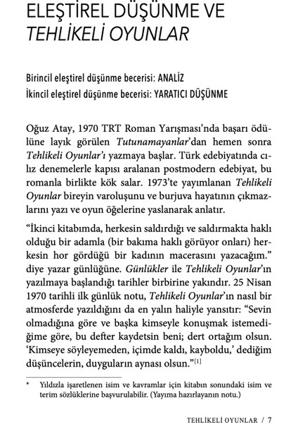Oğuz Atay'ın Tehlikeli Oyunlar'ı - Hüseyin Ahmet Çelik fırsatları