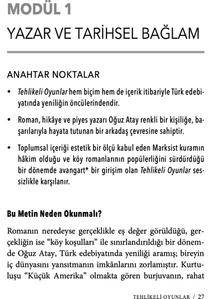 Oğuz Atay'ın Tehlikeli Oyunlar'ı - Hüseyin Ahmet Çelik