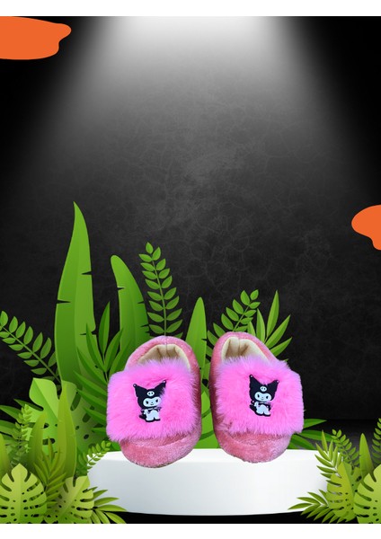 Pudra Pembe Peluş Bebek Pandufu. Ev Terliği, Patik - Yumuşacık, Sıcak ve Konforlu Kız Bebek