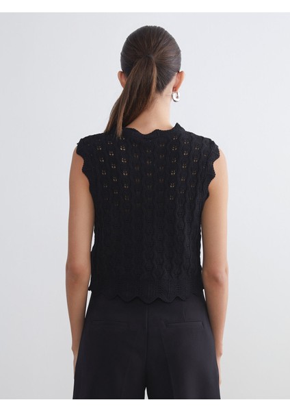 Yeni Sezon Bisiklet Yaka Ajurlu Kadın Triko Süveter fırsatları