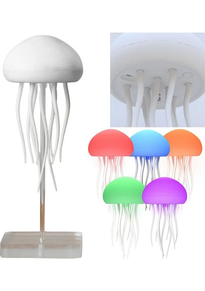 Denizanası Masa Lambası, Ses Kontrolü Dans Eden Bacaklı Denizanası Lambası, Rgb Gradyan Denizanası Başucu Lambası Şarj Edilebilir (Yurt Dışından) fırsatları