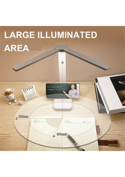 LED Masa Lambası 3 Seviye Dimmable Dokunmatik Gece Işığı USB Şarj Edilebilir Göz Koruması Katlanabilir Masa Lambası Mavi (Yurt Dışından) fırsatları