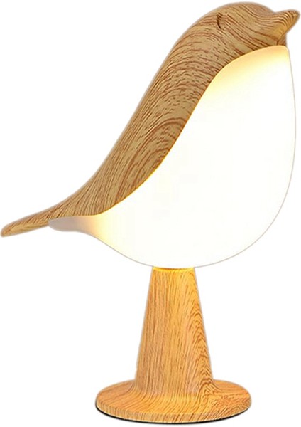 Kuş LED Başucu Lambası Küçük Kablosuz Kuş Gecesi Işık Kontrol Yatak Odası Masa Okuma Ev Dekor (Yurt Dışından)