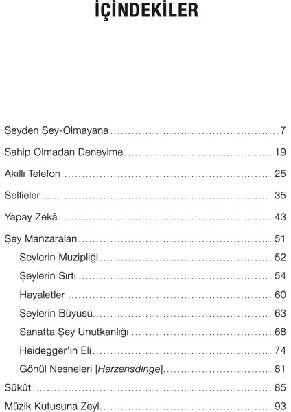 Şey-Olmayanlar - Byung-Chul Han modelleri