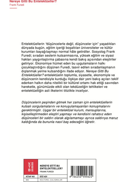 Nereye Gitti Bu Entelektüeller? - Frank Furedi fiyatları