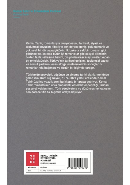 Kemal Tahir’in Entelektüel Portresi - Kurtuluş Kayalı fiyatları