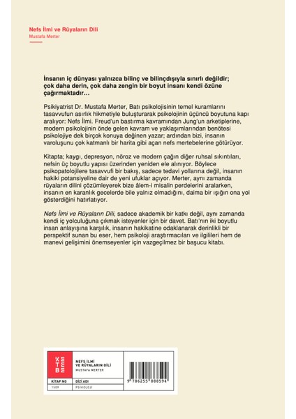 Psikolojinin Üçüncü Boyutu Nefs İlmi ve Rüyaların Dili (Ciltli) - Mustafa Merter fiyatları