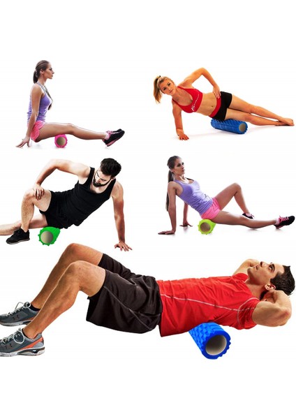 Foam Roller - Egzersiz Rulosu - Pilates Roller - Masaj Rulosu - Spor Isınma Roller - Masaj Roller - Orta Sert Masaj Köpüğü 33X14 Cm.