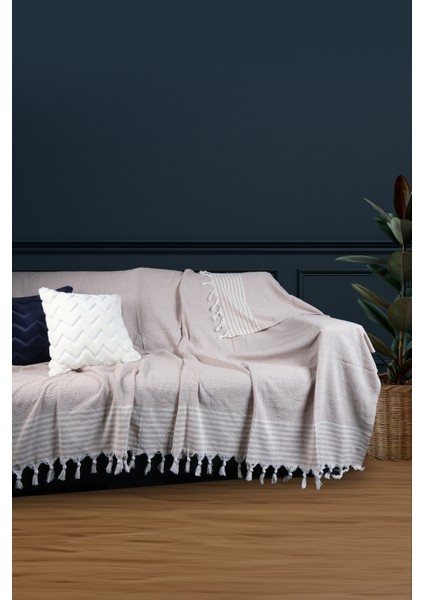 Dexter Ponponlu Koltuk Örtüsü 180 x 220 Pamuklu fiyatları