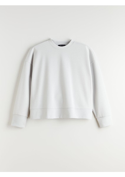 Yeni Sezon Bisiklet Yaka Kadın Sweatshirt indirimleri