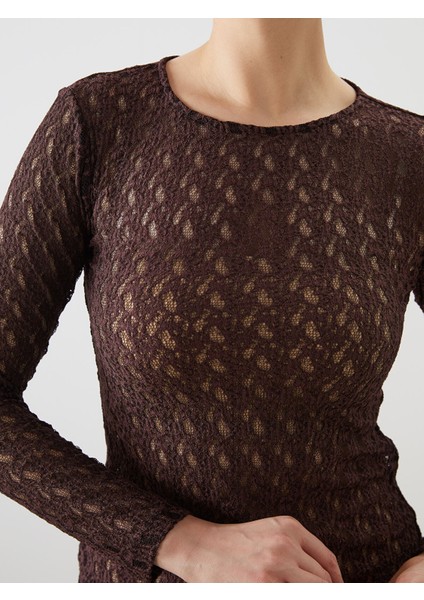 Yeni Sezon Bisiklet Yaka Dantelli Bluz modelleri