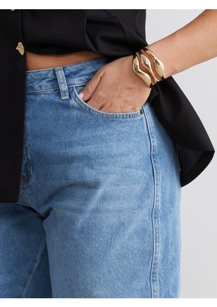 Yeni Sezon Büyük Beden Balloon Fit Kadın Jean Pantolon modelleri