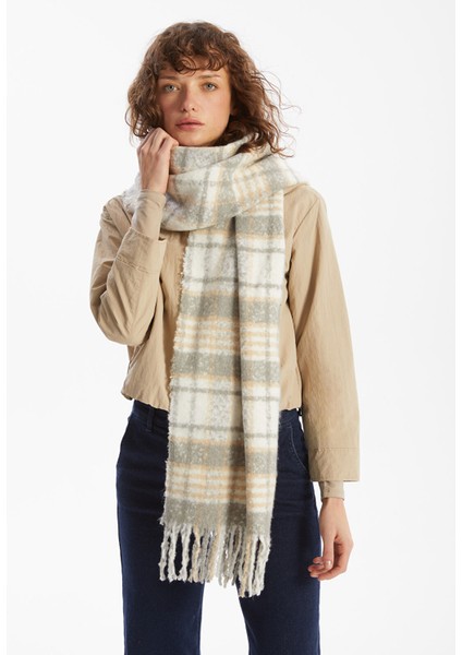 Yeni Sezon Ekose Desenli Kadın Atkı