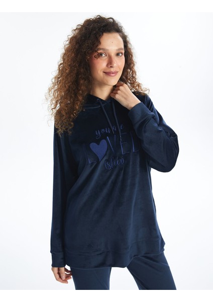 Yeni Sezon Kapüşonlu Kadife Kadın Pijama Üst fiyatları