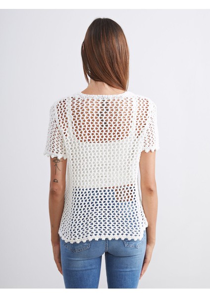 Yeni Sezon Bisiklet Yaka Ajurlu Kadın Triko Hırka fırsatları