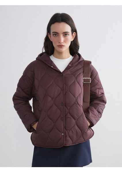 Yeni Sezon Kapüşonlu Kapitone Kadın Şişme Mont