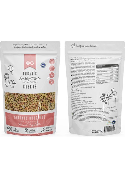 Organik Karışık Sebzeli Bakliyat Unlu Bebek Kuskus 250 Gr +8 Ay fiyatları