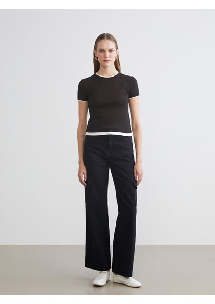 Yeni Sezon Wideleg Kadın Kargo Jean Pantolon