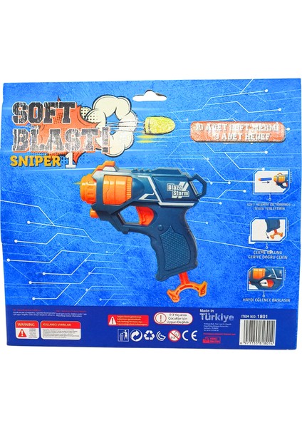 Hedefli Sünger Atan Oyuncak Dart Atan Tabanca FAB.1801 modelleri