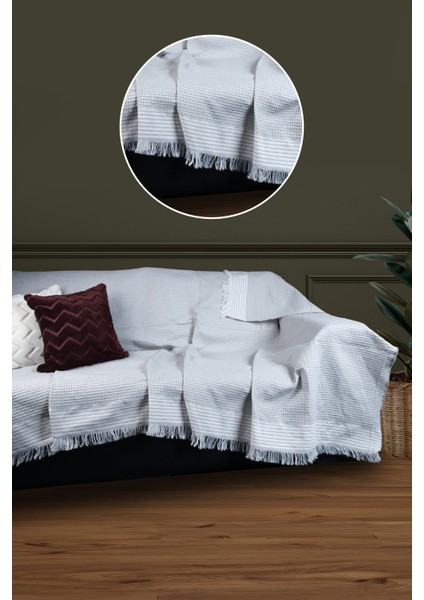 Mars 180 x 220 cm Pitikare Desen Püsküllü Koltuk Örtüsü fiyatları