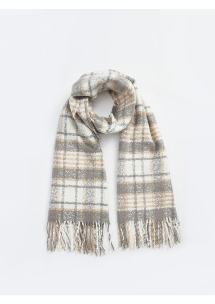 Yeni Sezon Ekose Desenli Kadın Atkı modelleri