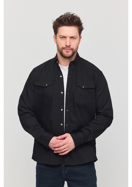 3A Moda Yxcslim Fit Erkek Kot Gömlek