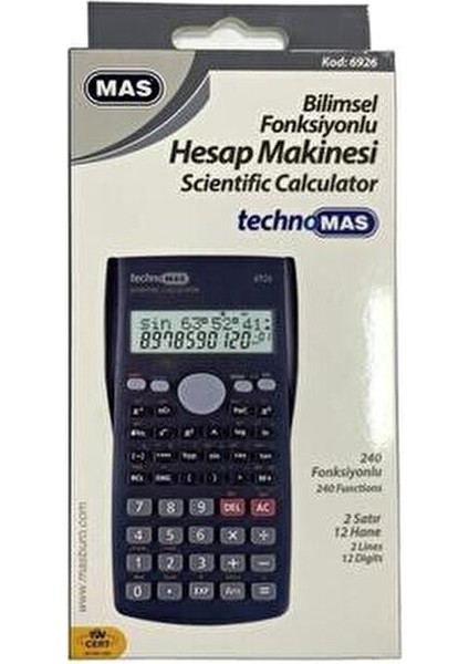 Bilimsel Fonksiyonlu Hesap Makinesi 6926 Siyah Renkli Ekran ile Kullanıma Uygun fiyatları