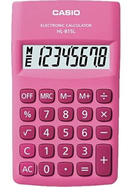 Cep Tipi Hesap Makinesi HL-815L-PK 8 Haneli Pembe Renkli Büyük Ekranlı fiyatları