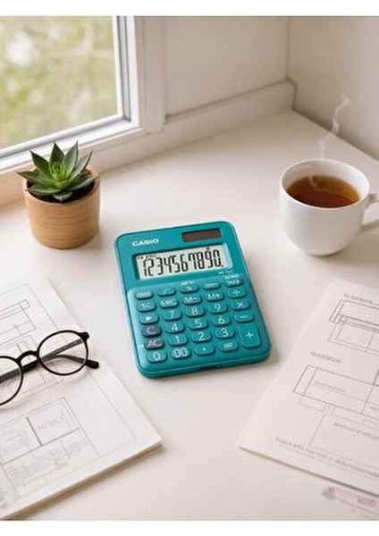 Masa Üstü Hesap Makinesi 10 Haneli Mavi MS-7UC-BU Gelişmiş Ekran Özelliği