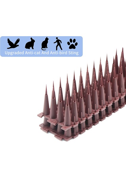 Plastik kuş Kondurmaz Kuş Kedi ve Hayvan Koruma Bariyeri 6 Metre Kahverengi