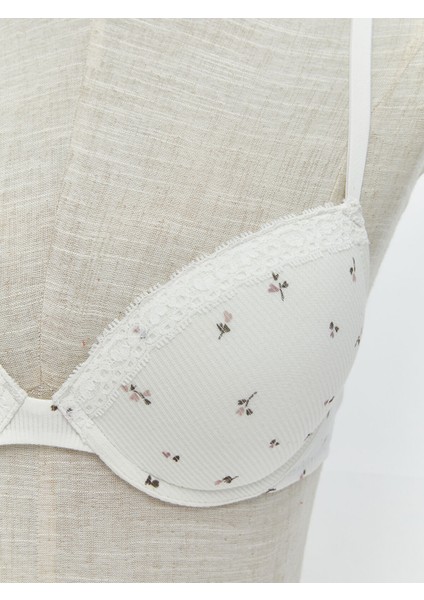 Yeni Sezon Balenli Yarım Dolgulu Çiçekli Tişört Sütyen modelleri