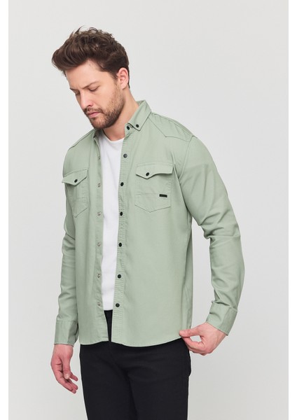 3A Moda Yxcslim Fit Erkek Kot Gömlek