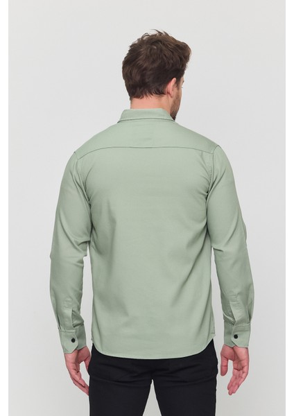 3A Moda Yxcslim Fit Erkek Kot Gömlek