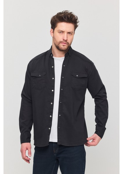 3A Moda Yxcslim Fit Erkek Kot Gömlek