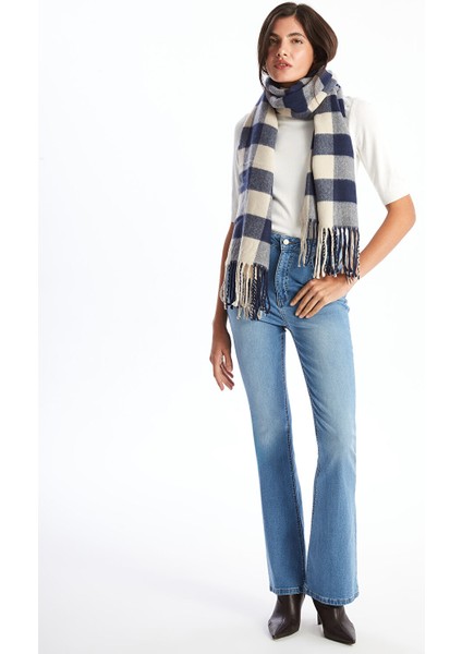 Yeni Sezon Saçaklı Ekose Desenli Kadın Atkı fiyatları