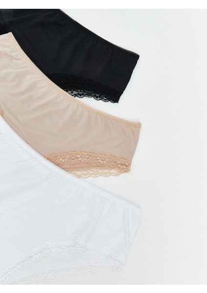 Yeni Sezon Dantel Detaylı Brazilian Külot 3'lü indirimleri