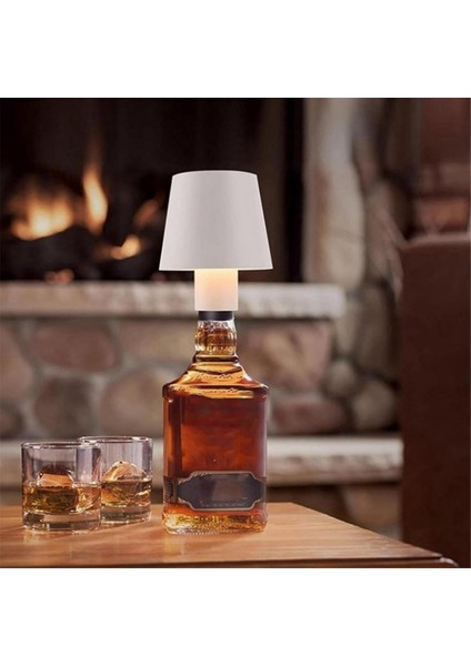 Kablosuz Şişe Lambası, Likör Şişeleri Için LED Şişe Lambaları, Şarj Edilebilir Şarap Şişesi Işıkları Üç Renkli Işıklar-Beyaz (Yurt Dışından) modelleri