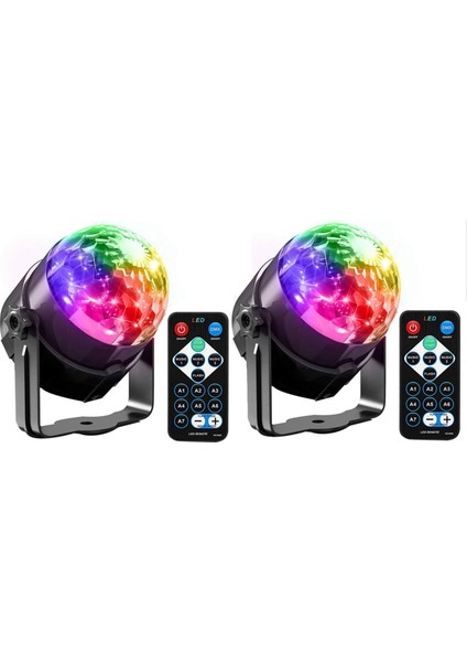 2pcs Ses Etkinleştirilmiş Işıklar Uzaktan Kumandalı Dj Aydınlatma Disko Topu Işık Flaşı Lambası Ev Odası Dans Partileri Için USB (Yurt Dışından)
