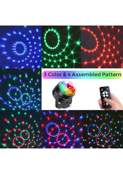 2pcs Ses Etkinleştirilmiş Işıklar Uzaktan Kumandalı Dj Aydınlatma Disko Topu Işık Flaşı Lambası Ev Odası Dans Partileri Için USB (Yurt Dışından) fiyatları