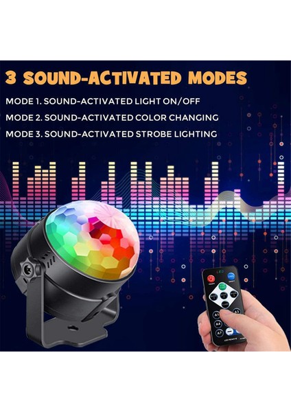 2pcs Ses Etkinleştirilmiş Işıklar Uzaktan Kumandalı Dj Aydınlatma Disko Topu Işık Flaşı Lambası Ev Odası Dans Partileri Için USB (Yurt Dışından) indirimleri