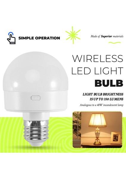 Şarj Edilebilir Pille Çalışan Ampuller, 300LM E26 Vida, Uzaktan Kumandalı Lambalar Için Ampulde Ampul ve Zamanlayıcı (Yurt Dışından) fırsatları