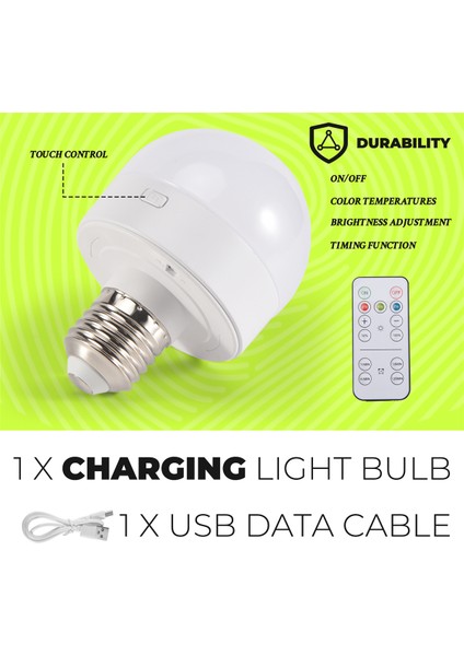 Şarj Edilebilir Pille Çalışan Ampuller, 300LM E26 Vida, Uzaktan Kumandalı Lambalar Için Ampulde Ampul ve Zamanlayıcı (Yurt Dışından) indirimleri