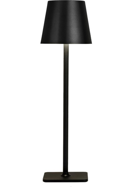 Modern LED Taşınabilir Kordonsuz Masa Lambası, USB Şarj Edilebilir Dokunmatik Masa Lambası, 3 Renk ve Basamaksız Karartma Başucu Lambaları Siyah (Yurt Dışından)