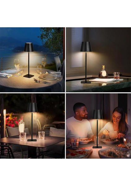 Modern LED Taşınabilir Kordonsuz Masa Lambası, USB Şarj Edilebilir Dokunmatik Masa Lambası, 3 Renk ve Basamaksız Karartma Başucu Lambaları Siyah (Yurt Dışından) indirimleri