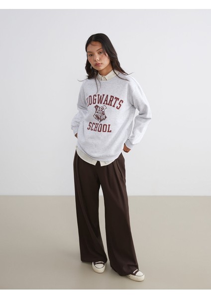 Yeni Sezon Harry Potter Baskılı Oversize Kadın Kalın Sweatshirt fiyatları